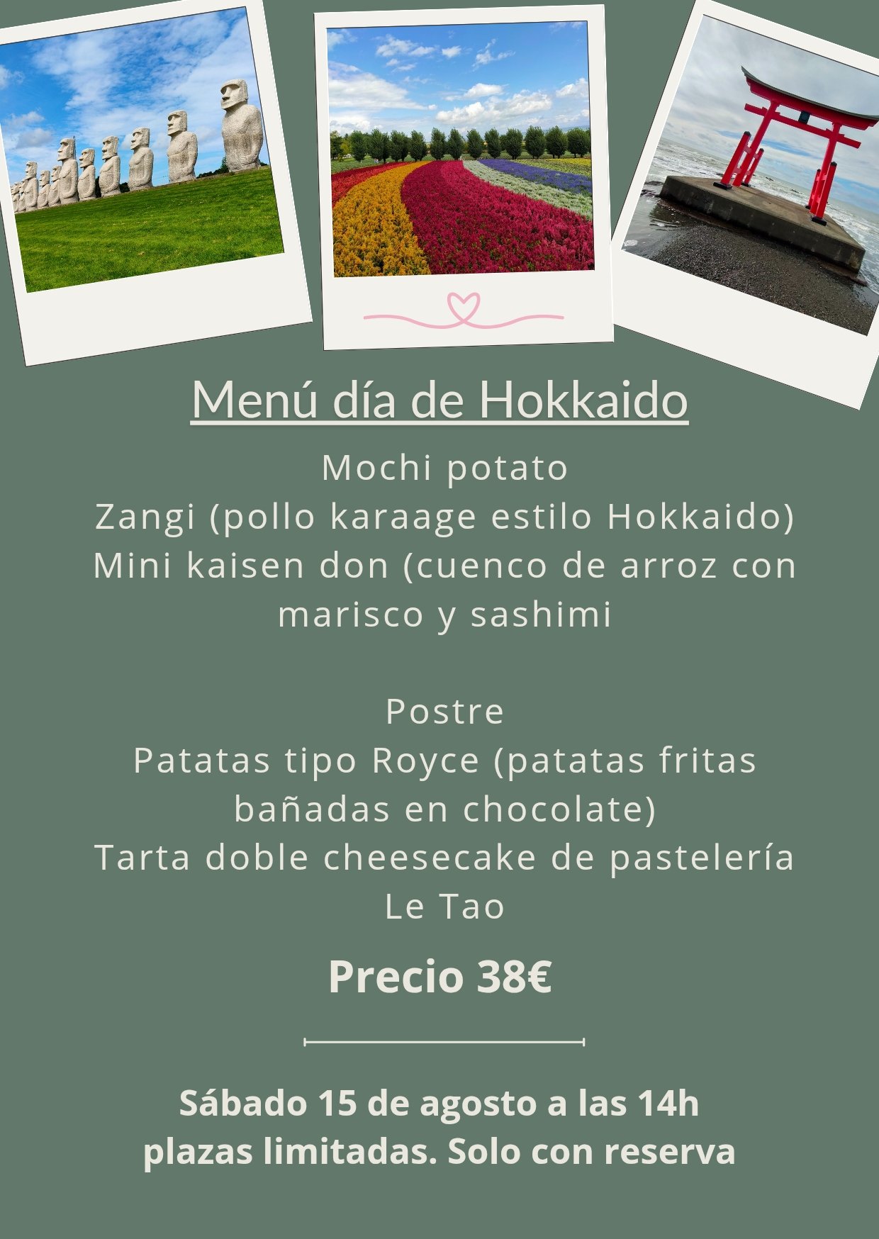 Menú día de Hokkaido