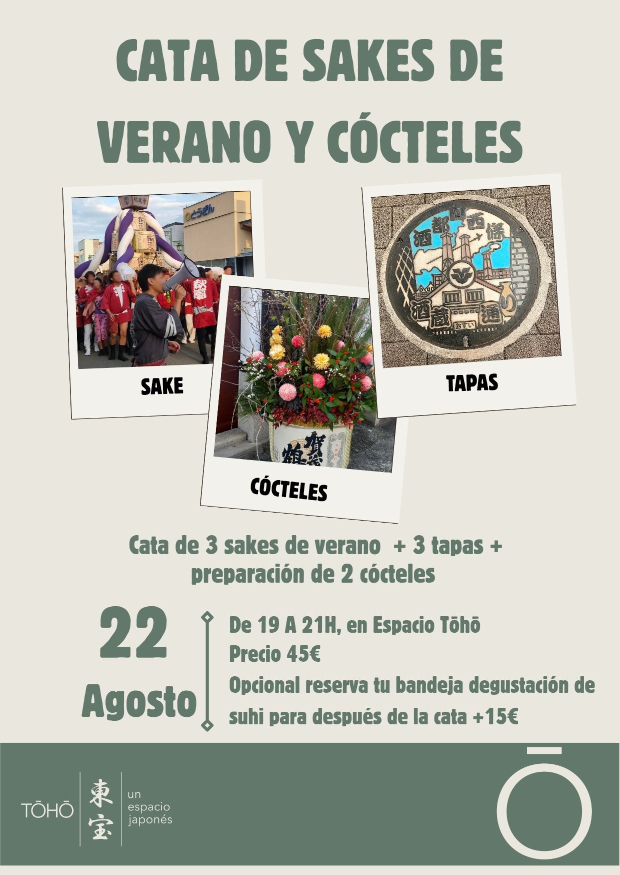 Cata de sakes de verano y cócteles
